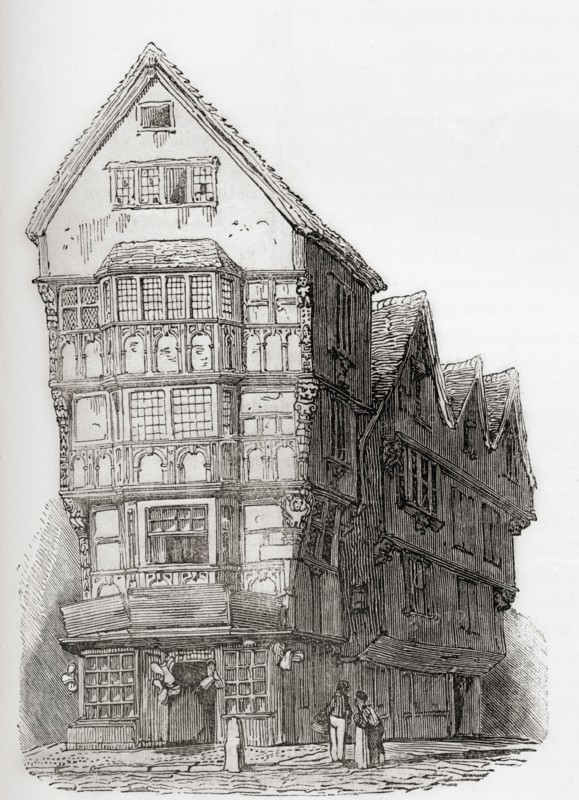 The house formerly standing at the corner of Chancery Lane