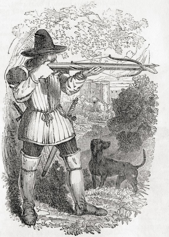 A crossbowman in the Middle Ages