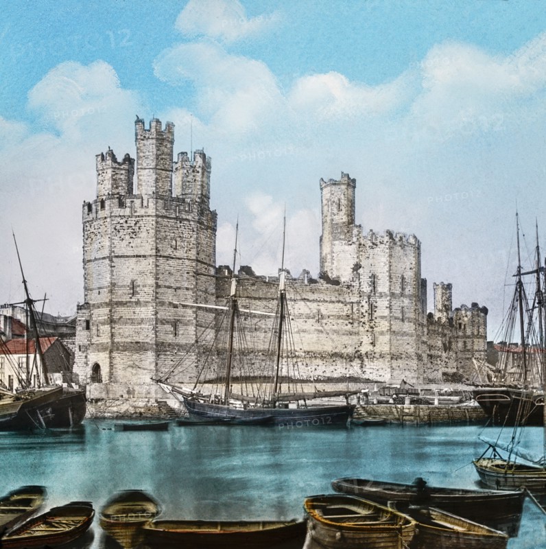 Magic Lantern slide circa 1900 hand coloured
