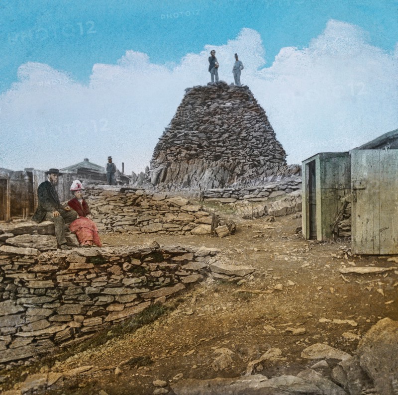 Magic Lantern slide circa 1900 hand coloured