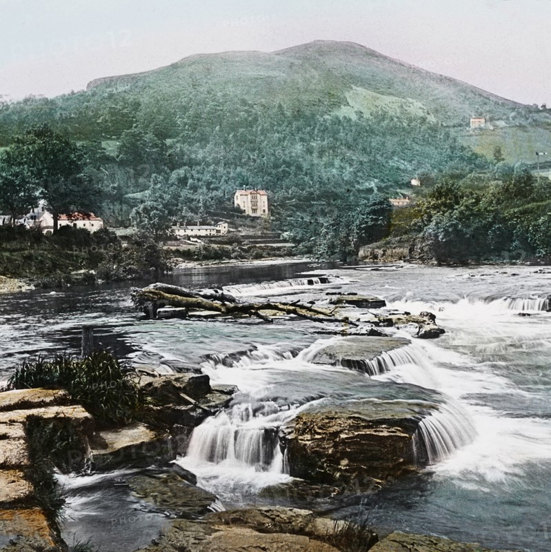 Magic Lantern slide circa 1900 hand coloured
