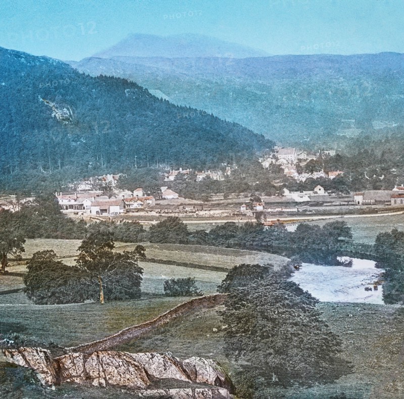 Magic Lantern slide circa 1900 hand coloured