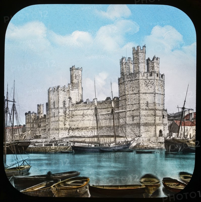 Magic Lantern slide circa 1900 hand coloured