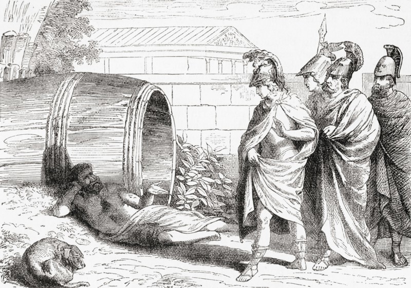 The alleged meeting between Diogenes
