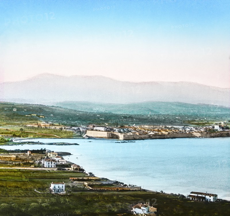 Magic Lantern slide circa 1900 hand coloured