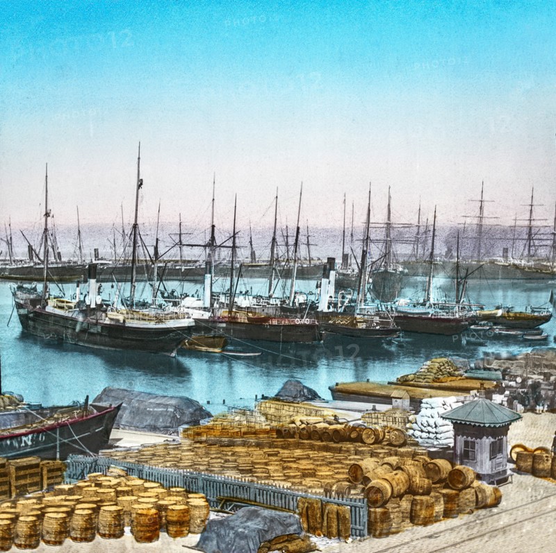 Magic Lantern slide circa 1900 hand coloured