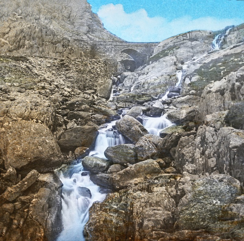 Magic Lantern slide circa 1900 hand coloured