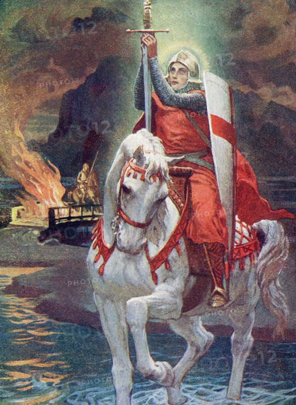 For one moment Percivale saw him stand out clear as a star.  From Knights of the Grail: Lohengrin
