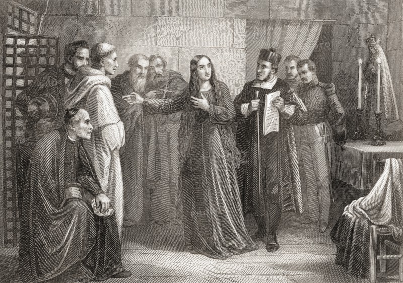 Mariana Pineda just before her execution.  Mariana de Pineda y Muñoz aka Mariana Pineda