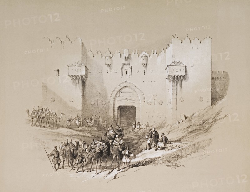 The Damascus Gate.  After a work by Scottish artist David Roberts