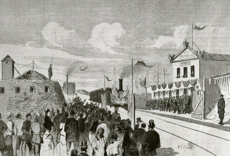 Arrival of the first train to the station, the 23 of the current month