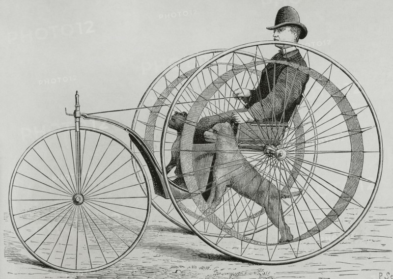 The "Cynophere", or dog-powered velocipede