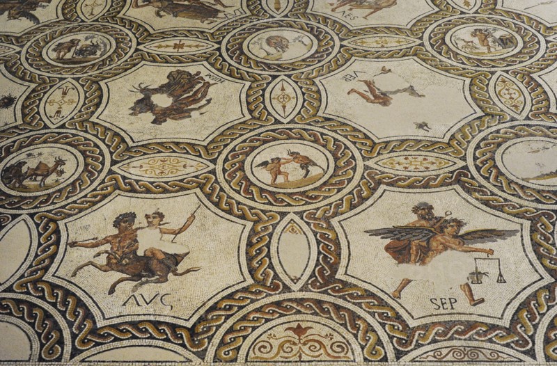 Mosaic of the seasons and months