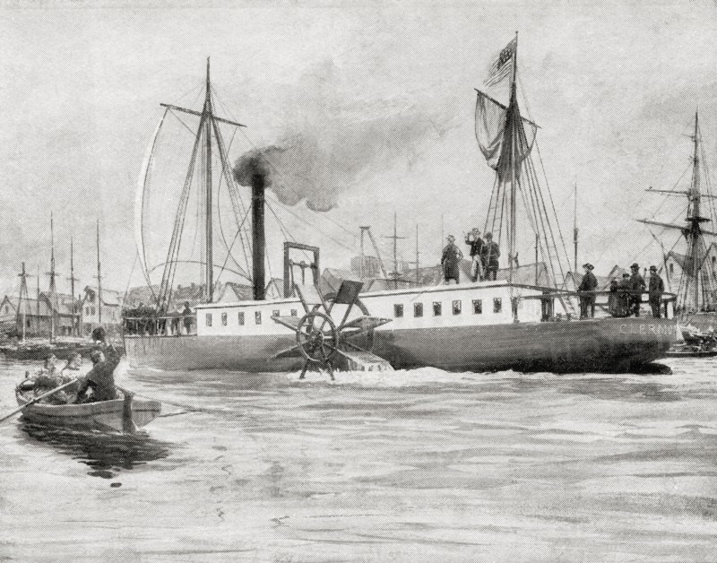 Robert Fulton's steam vessel The North River Steamboat