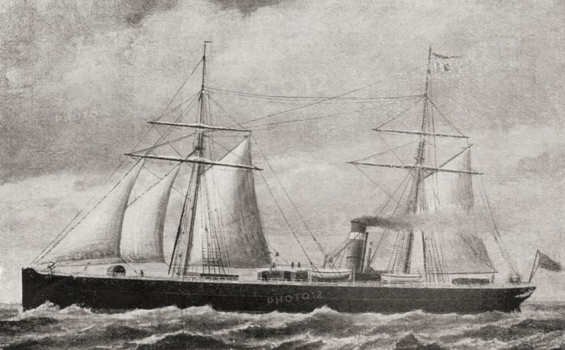 One of the first Atlantic twin-screw steamers