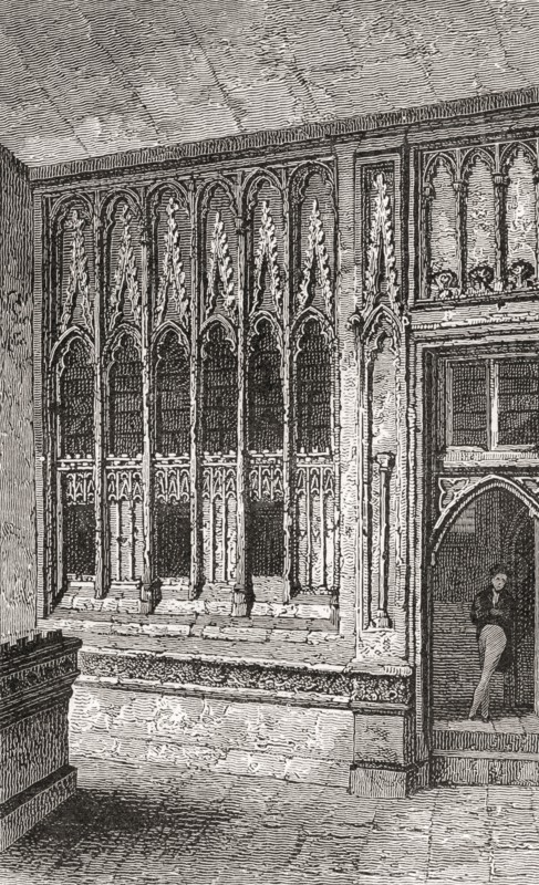 The lobby of the old House of Commons, Palace of Westminster,,