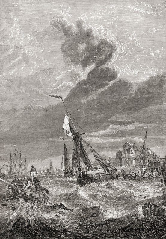 Wind against the tide at Tilbury Port