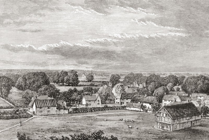 Elstow village green, Elstow, Bedfordshire,