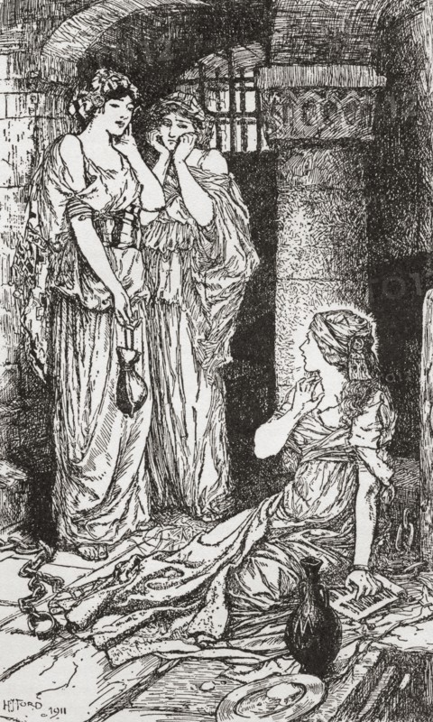 Dorothea in her prison cell