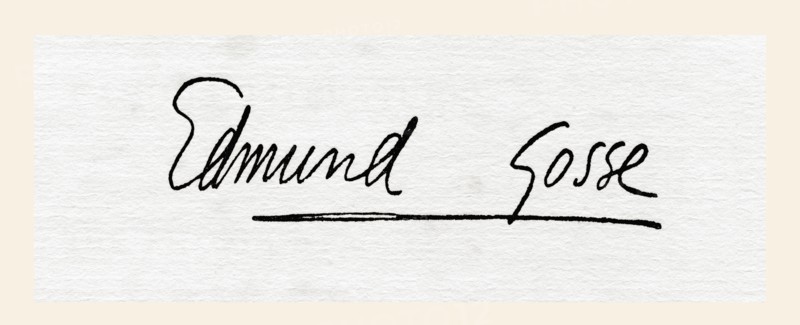 Signature of Sir Edmund William Gosse