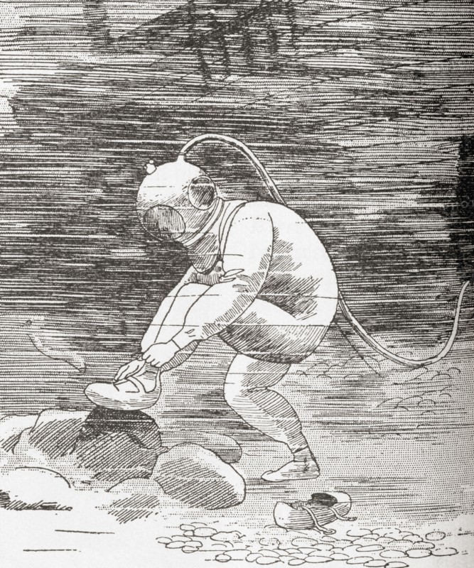 A deep sea diver