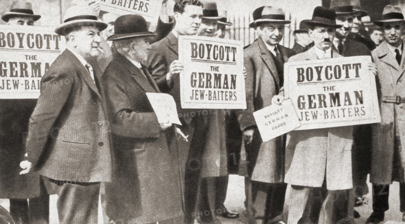 Protests against Hitler's anti-Jewish doctrine, London, England,