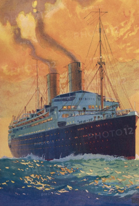 An ocean going liner in the 1920's