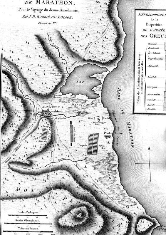 Marathon battle map ( ancient greece )