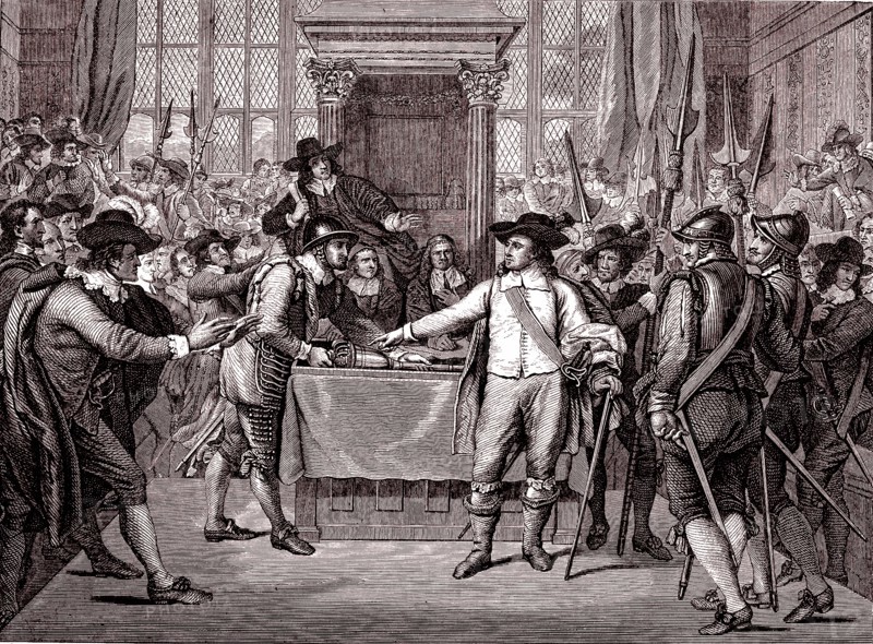 Oliver cromwell, from a painting by benjamin west 1871