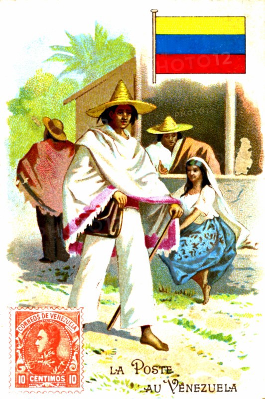 Postal cirsis in venezuala,a shortage of stamps for postal use in venezuela in the 1800's resullted in an official decree for inland postal use. the money was the bolivar or cents. 1910