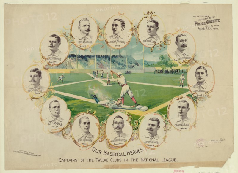 Captains of the Twelve Baseball Teams in the National League in 1895