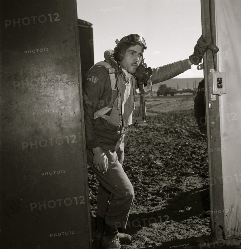 Portrait of Tuskegee airman Edward M. Thomas, standing