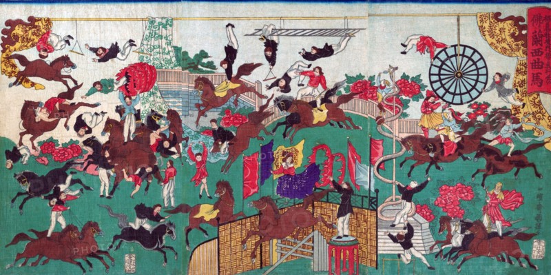 French Equestrian Circus on the grounds of Asakusa Kannon temple