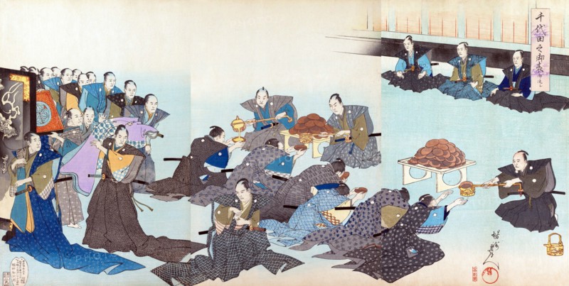 Feeding the samurai at the castle