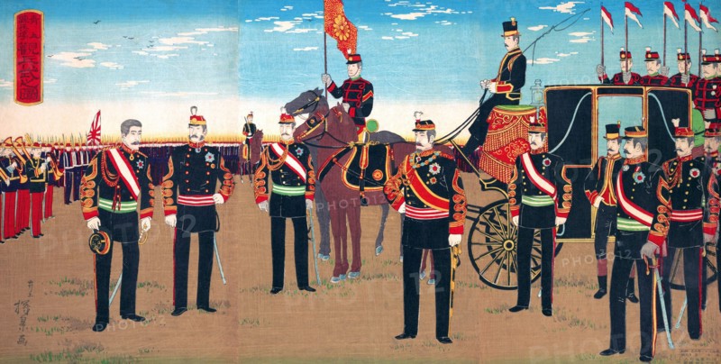Emperor's Military Review of a Parade Ground at Aoyama