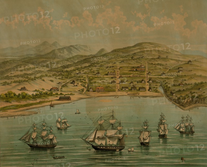 View of San Francisco, formerly Yerba Buena, in 1846-7. Before the discovery of gold