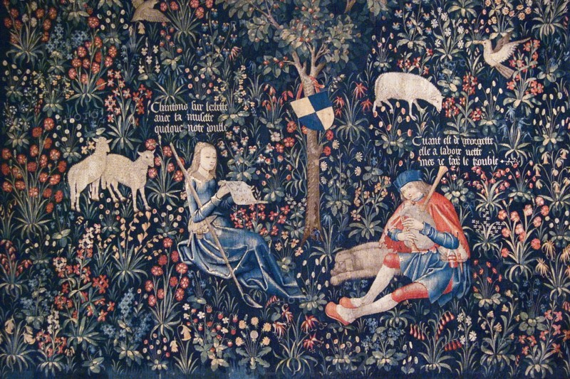 Tapestry of Shepherds making Music