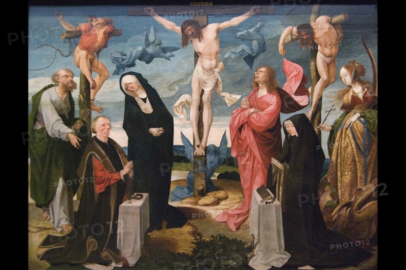 The Crucifixion with Donors and Saints Peter and Margaret,