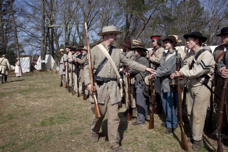 Reenactment of Civil War siege of April 1862, Bridgeport, Alabama