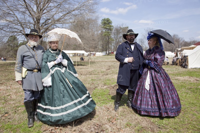 Reenactment of Civil War siege