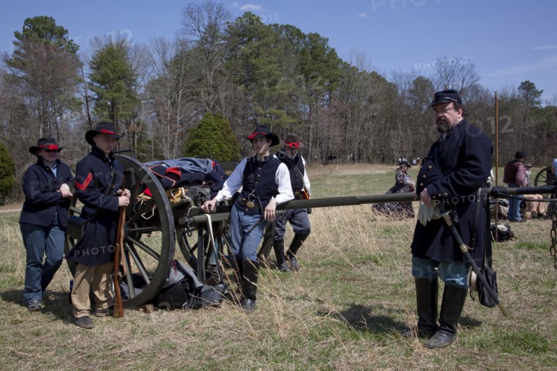 Reenactment of Civil War siege