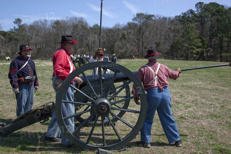 Reenactment of Civil War siege