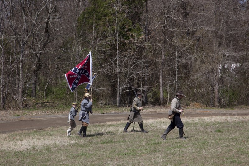 Reenactment of Civil War siege