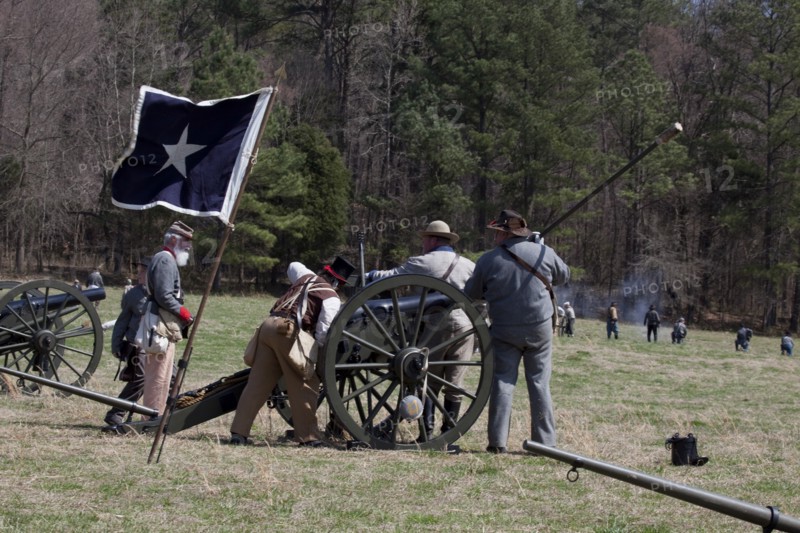 Reenactment of Civil War siege