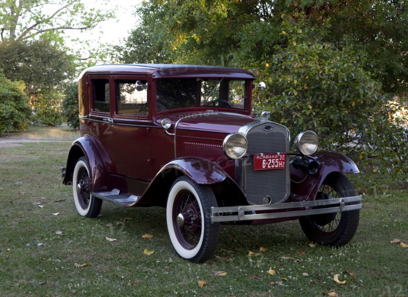 Antique Purple Automobile