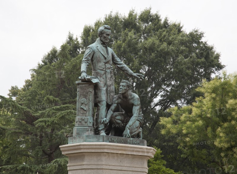 Emancipation Memorial honoring Abraham Lincoln.