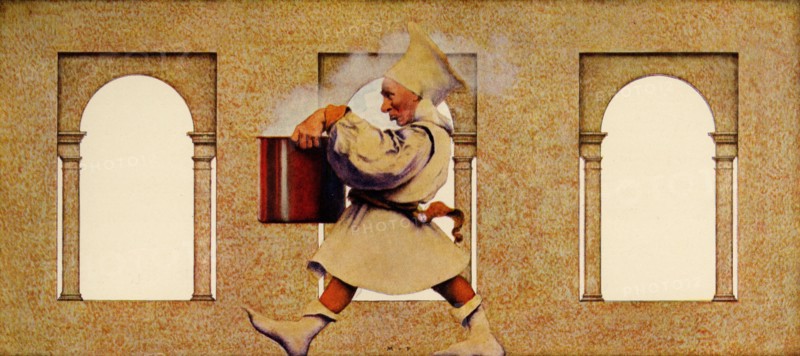 Knave of Hearts -m carrying the large soup pot