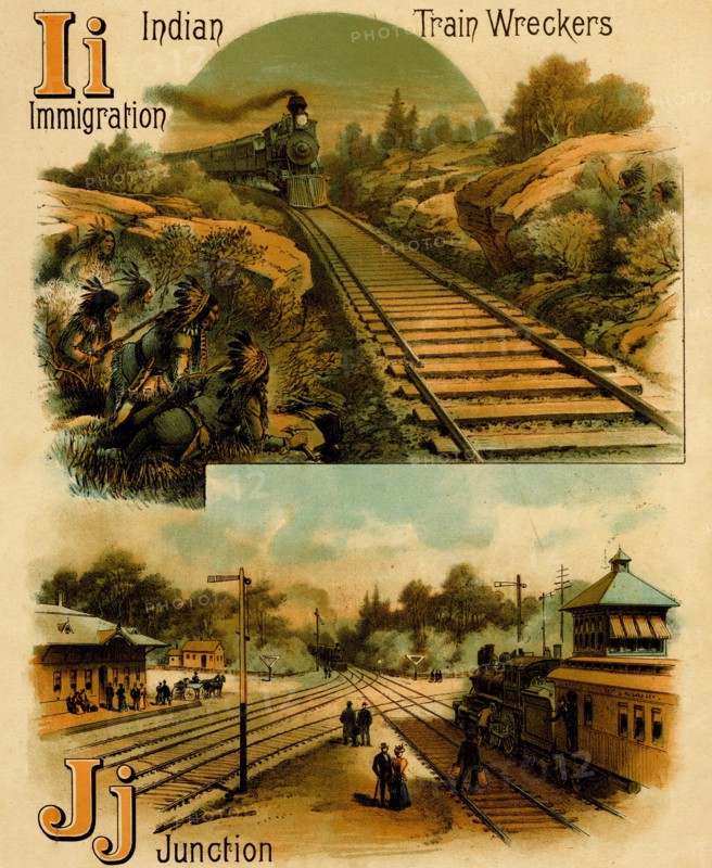 Railroad ABC - I is for Indian Train Wreckers - J is for junction