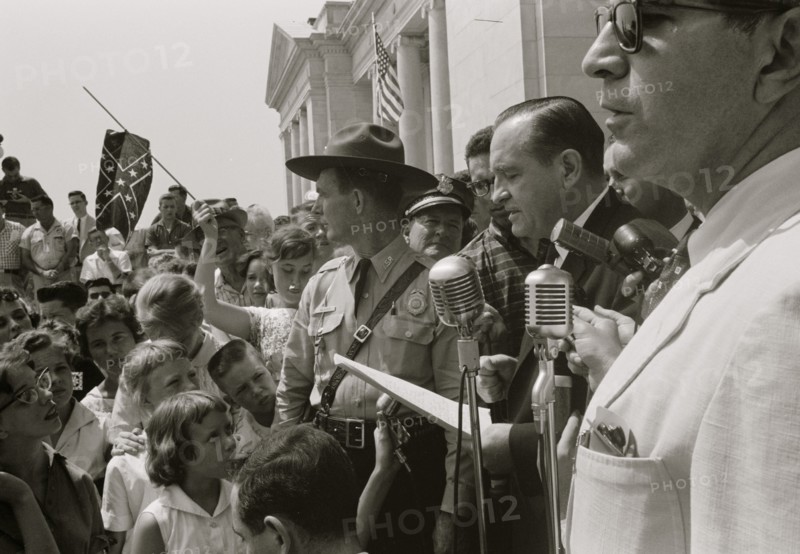 Little Rock, 1959. Rally at state capitol