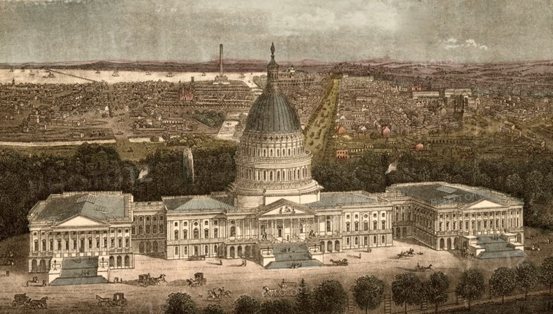 Capitol Building in Washington, DC,1871
